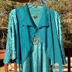 Komarov evening short dress and jacket.